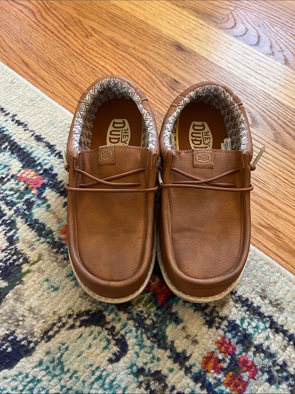 Hey Dude Slip-Ons | Brown Leather